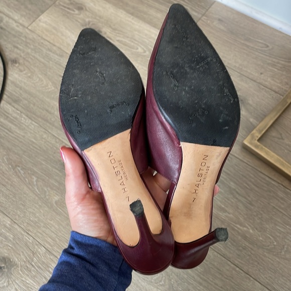 Halston Heritage Betty Leather Slingback Booties - Picture 6 of 12